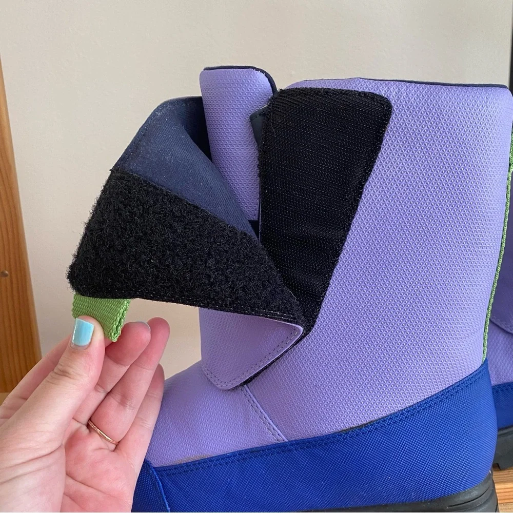 L.L. Bean Purple Retro Colorblock Insulated Waterproof Winter Snow Boots 4